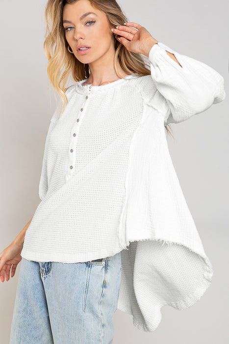 Fall Arrival Women Knitted Sweater round Neck Tassel Long Sleeve Waffle Shirt