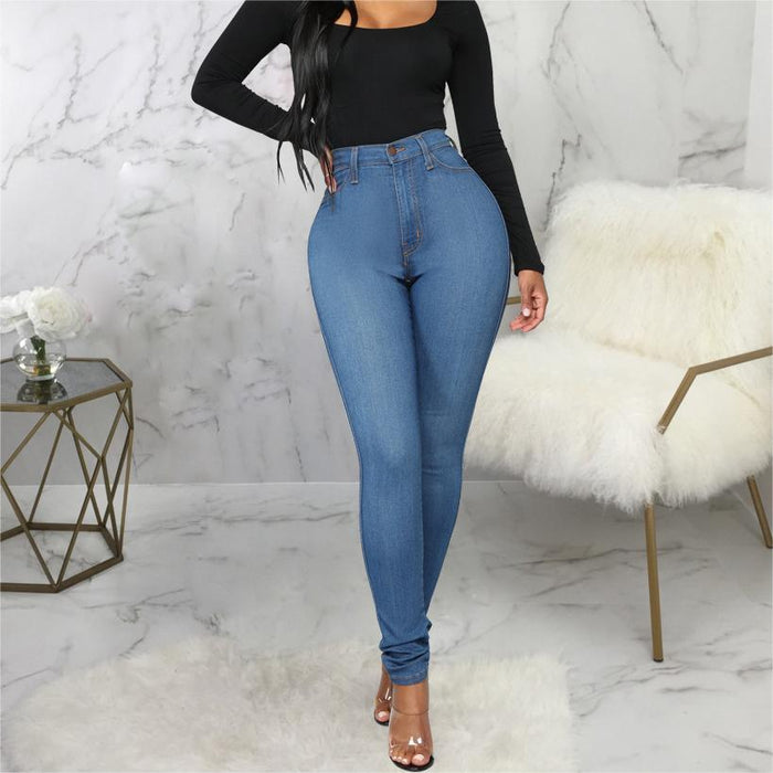 All Match Stretch High Waist Women Jeans Skinny Pants