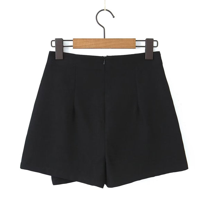 Spring Summer High Waist Slimming Hip Skirt Skirt Slit on Both Sides Ultra Short Wrapped Skirt