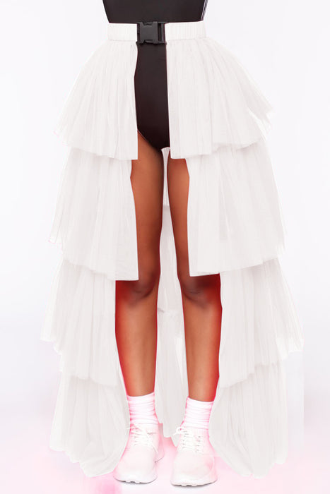 Sexy Mesh Stitching See through Skirt Pettiskirt Casual Umbrella Skirt