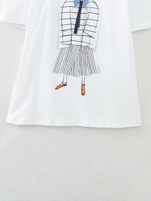 Women Clothing Spring Girl Printed T shirt