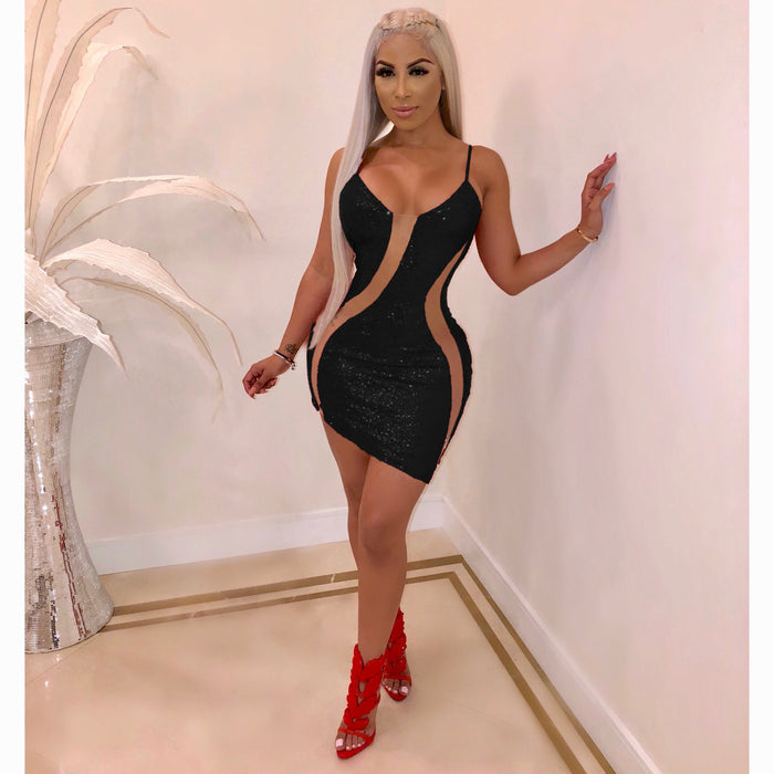 Sexy Sequ Dress Bodycon Dress