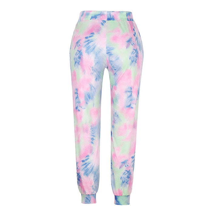 Women Straight Tie Dye Sexy Regular High Rise Summer Pants