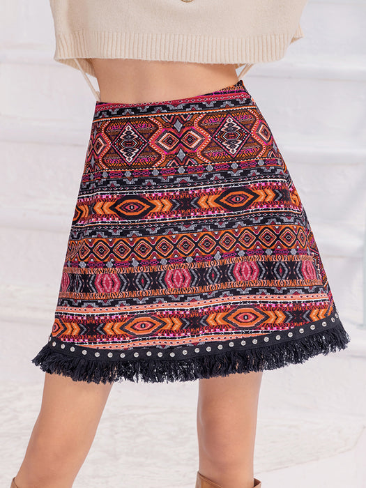 Mixed Batch Women Skirt Slim Tassel Layered