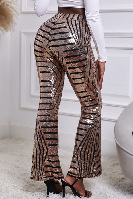 Casual Pants Autumn Women Pants Sequined High Waist Flared Pants Slimming Wide Leg Pants Casual Pants Women