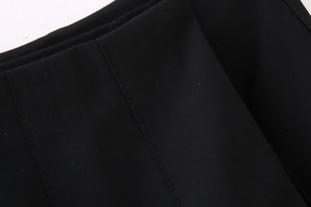 Winter High Waist Show Thin Black Pleated Skirt Skirt Women