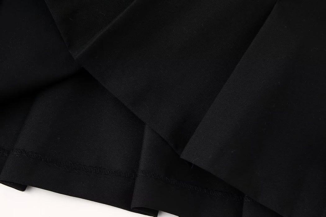 Winter High Waist Show Thin Black Pleated Skirt Skirt Women