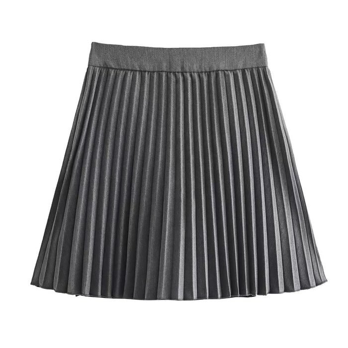 Women Skirt Spring Autumn Korean Solid Color All Matching A Line Skirt