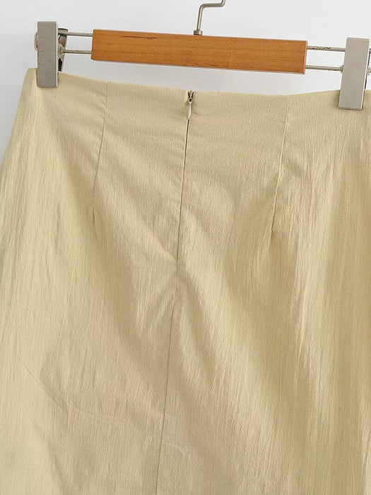 Women Summer Solid Hip Skirt