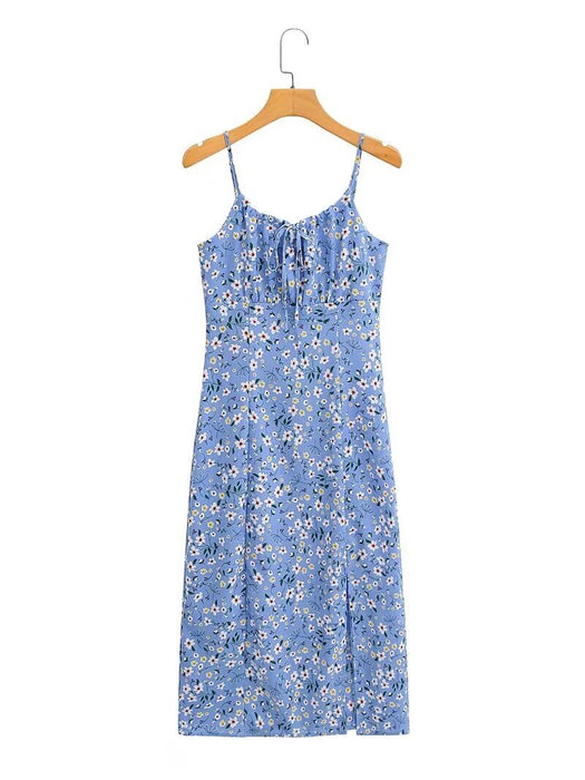 Summer Women Clothing Retro Floral Print Dress