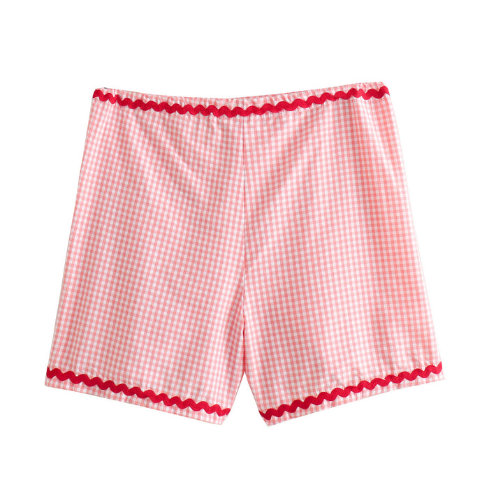 Spring Women Clothing Street Casual Heart Shaped Multi Part Shorts