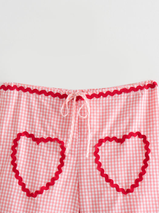 Spring Women Clothing Street Casual Heart Shaped Multi Part Shorts