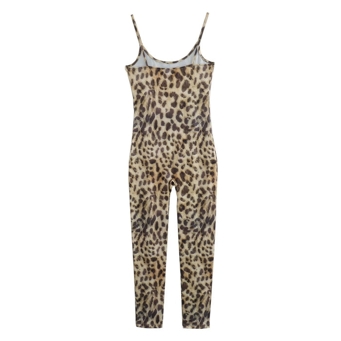 Summer Women Clothing Animal Print Long Jumpsuit