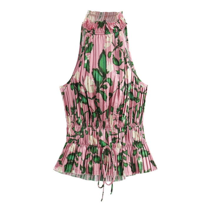 Women Printed Small Pleated Skirt Sets