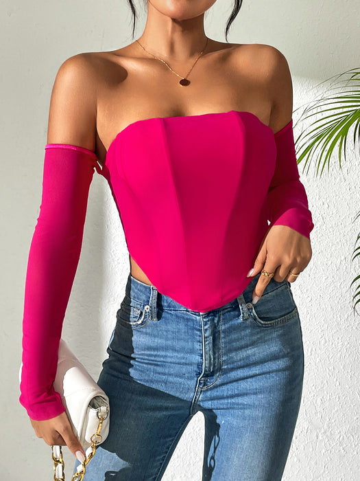 Popular French Creative Women Chest Wrapped Open Cropped Backless Sexy Vest