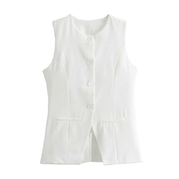 Women Clothing Casual Sleeveless Suit Vest Tank Top Coat Women