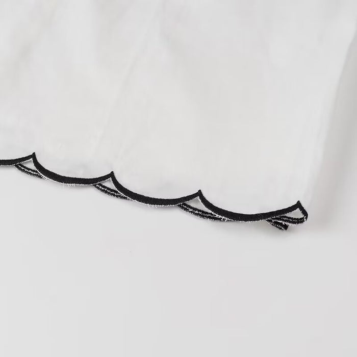 Women Clothing Summer Women Cotton Linen Embroidered Strap Skirt Set Women