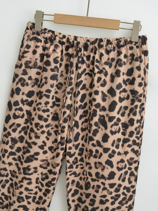 Summer Women Clothing Casual Simple Animal Pattern Printed Pants