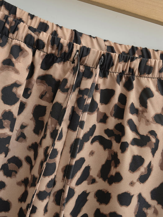 Summer Women Clothing Casual Simple Animal Pattern Printed Pants