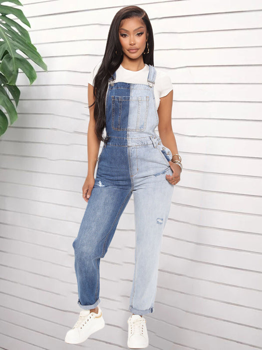 Women Suspender Jumpsuit Siamese Fit Slimming Jeans Women Jumpsuit