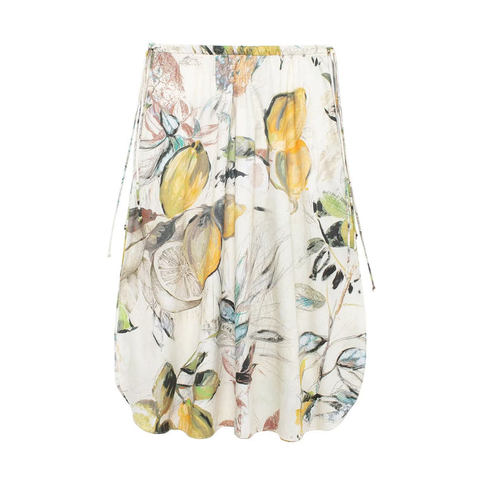 Women Clothing Series Printed Top Series Printed Midi Skirt