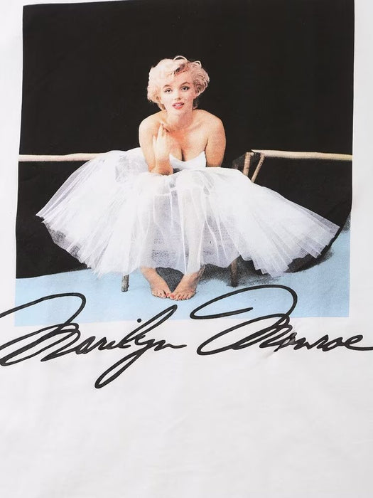 Women Clothing Marilyn Monroe Printing Short Sleeve T shirt Top