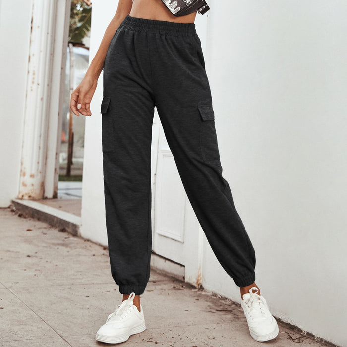 Women Clothing Sports High Waist Casual Yoga Trousers