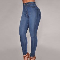 Autumn Winter Denim Supply High Waist Stretch Slim Fit Skinny Pants