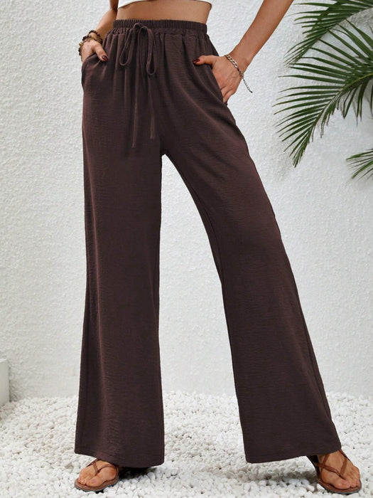 Wide Leg Drawstring Pants