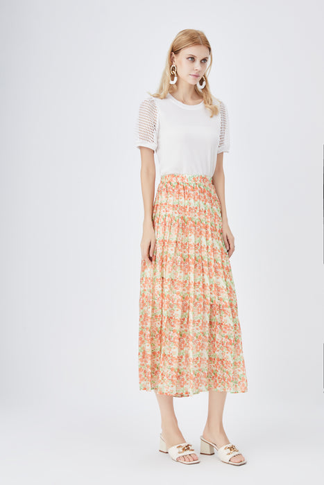 Fashionable Floral Skirt Women Summer Western Youthful-Looking Women Floral A- line Skirt Women Skirt