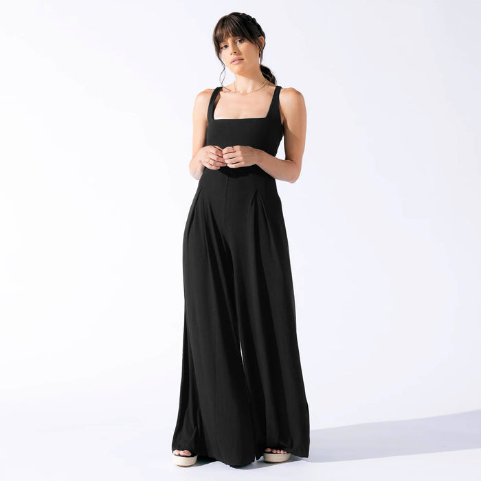 Spring Summer High Waist Jumpsuit Office Casual Pants Women Solid Color Loose Wide Leg Pants