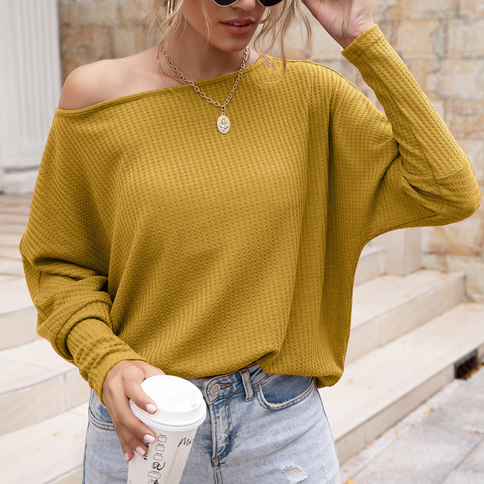 Spring off Shoulder Women Clothes Long Sleeve T shirt