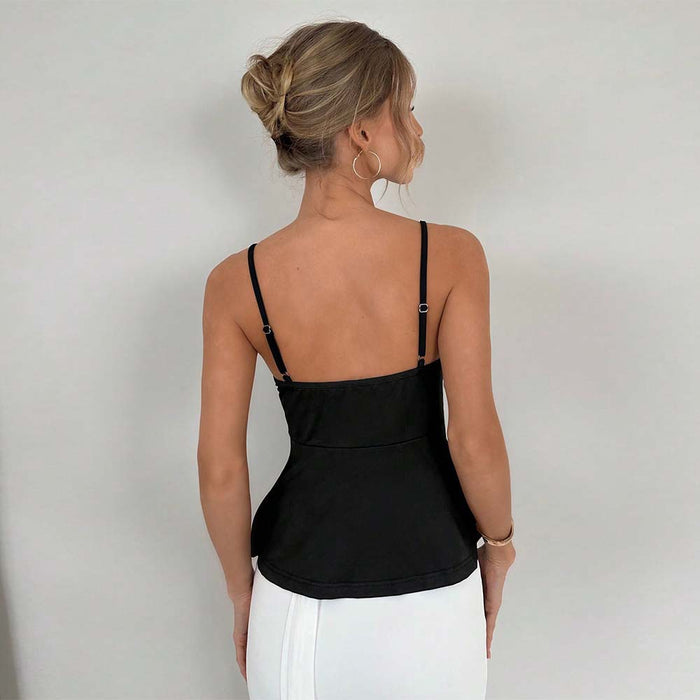 Summer Sexy Camisole Tied Slim Fit Outerwear Top Women