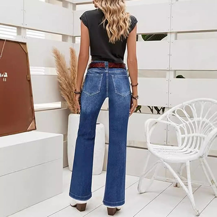 High Waist Slimming Bootcut Trousers Jeans for Women