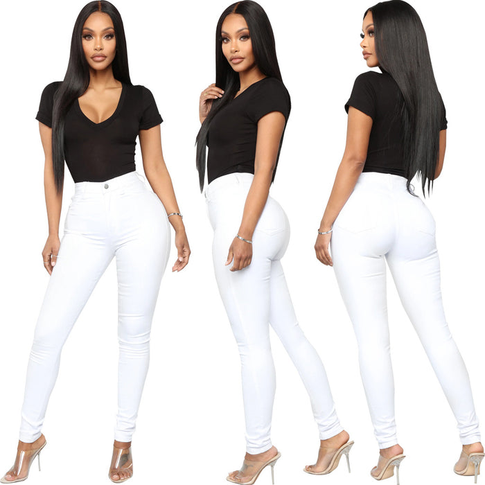 All Match Stretch High Waist Women Jeans Skinny Pants