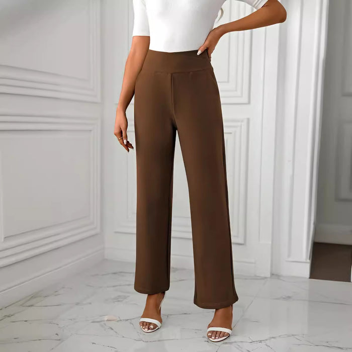 Fall Cross High Waist Casual Micro Elastic Micro Pull Women Trousers