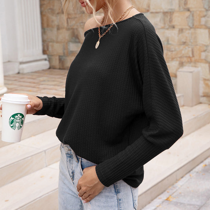 Spring off Shoulder Women Clothes Long Sleeve T shirt