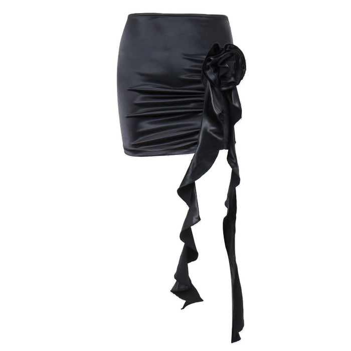 Spring Top Product French Rose Decoration Sexy Slim Skirt Women