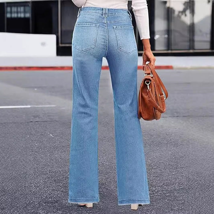 High Waist Slimming Bootcut Trousers Jeans for Women