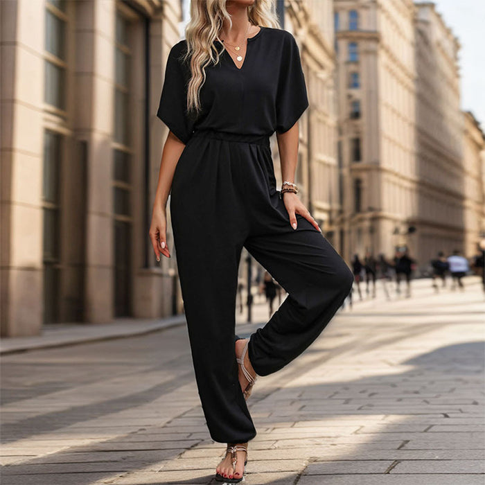 Summer Women Casual Solid Color Jumpsuit