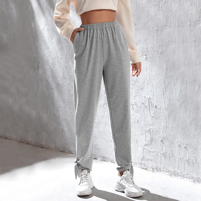 Spring Summer Trendy Sports Pants Women Loose Straight Gray Casual Pants Casual Sweatpants Women