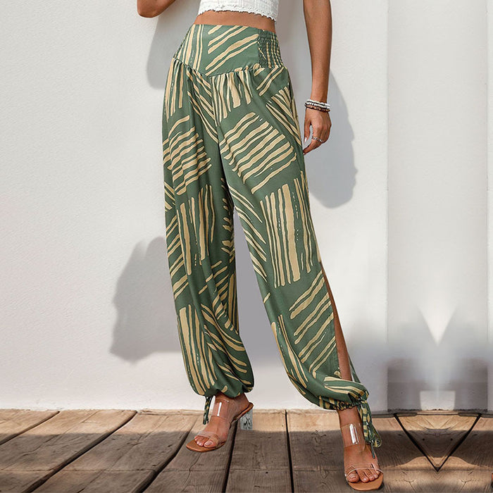 Summer Women Split Bohemian Skinny Pants