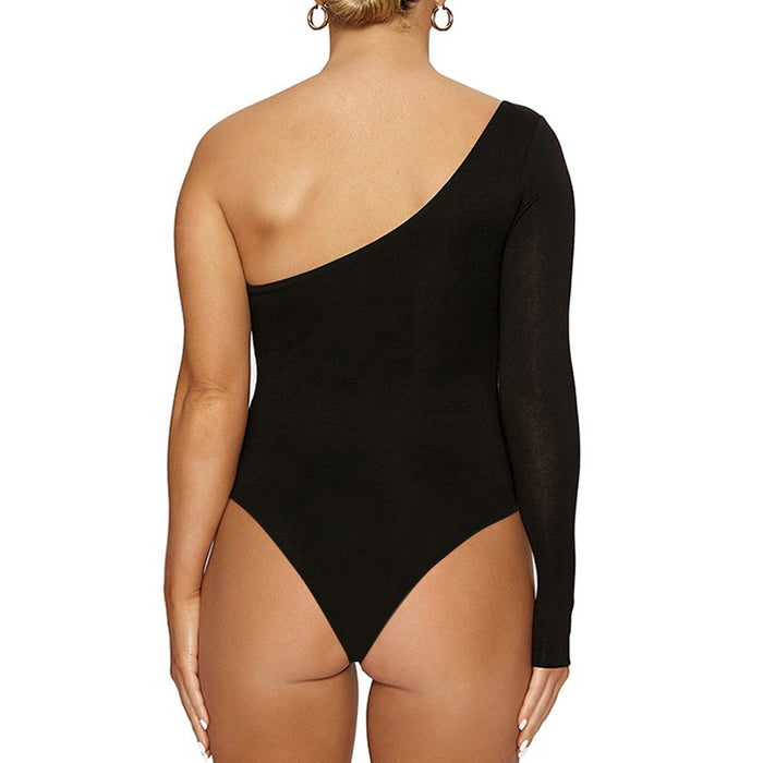 Sexy Sexy Women Clothing Spring Summer One Shoulder Long Sleeve Tight Jumpsuit Women
