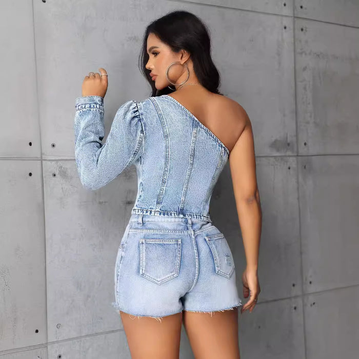 Women Slim Denim Top