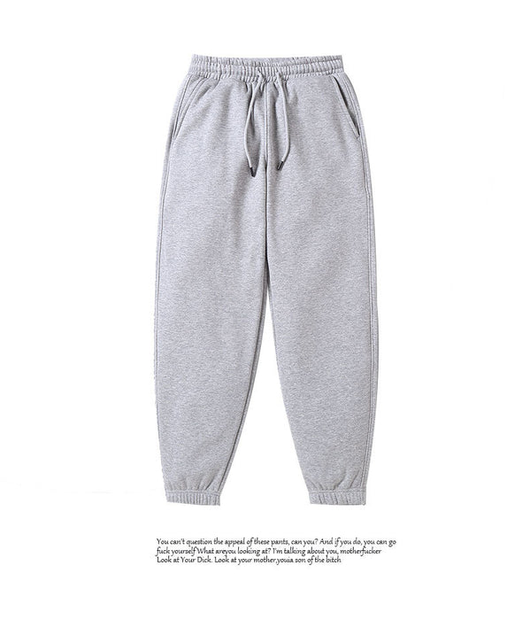 Winter Velvet Sweatpants Women Fleece Lined Track Pants Casual Loose Ankle Tied Jogger Pants