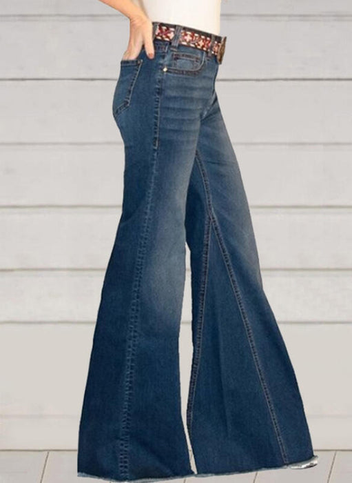 High Waist Retro Slim Wide-Leg Jeans for Women