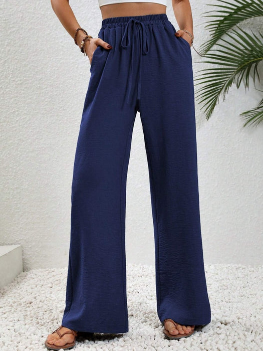 Wide Leg Drawstring Pants