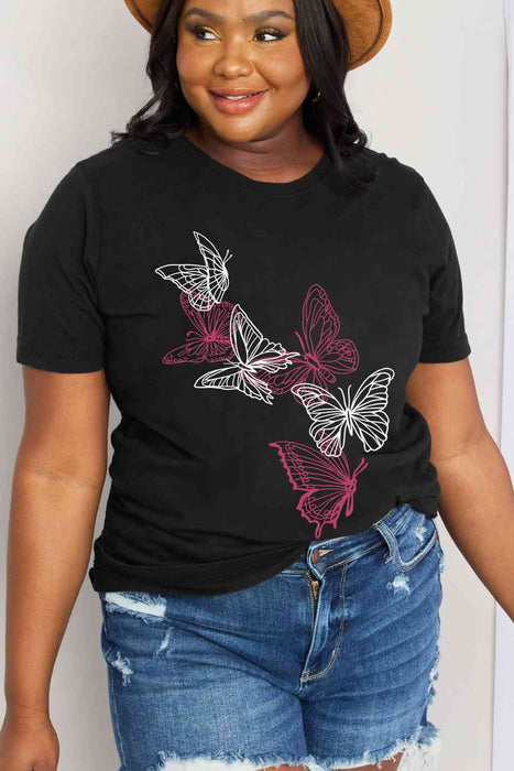 Simply Love Simply Love Full Size Butterfly Graphic Cotton Tee