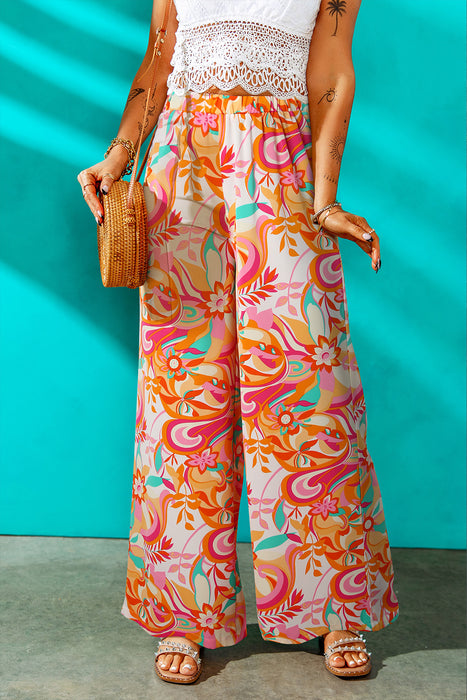 Floral Wide Leg Pants