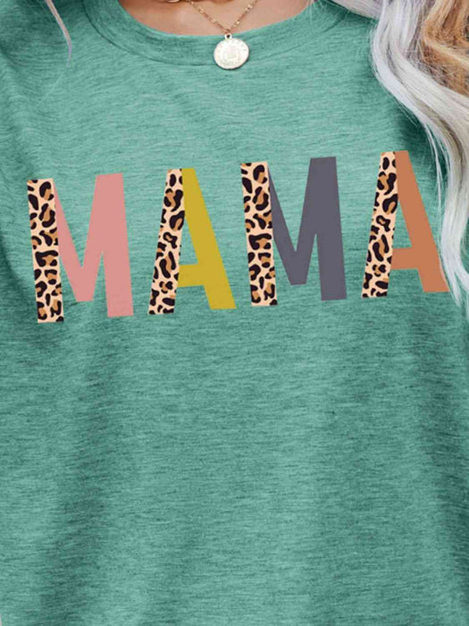 MAMA Leopard Graphic Short Sleeve Tee